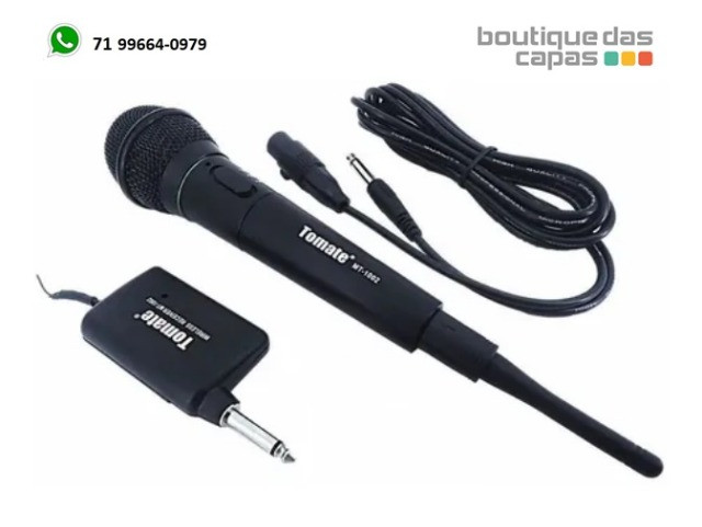 Microfone Sem Fio Profissional 2 Em 1 Tomate Mt-2002 Karaokê - Foto 2