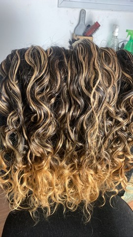 Cabelo humano loiro mesclado 70cm - Foto 5