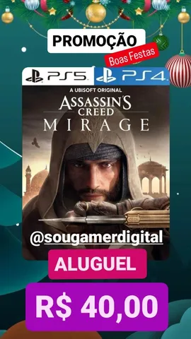 Aluguel de PS5: a partir de