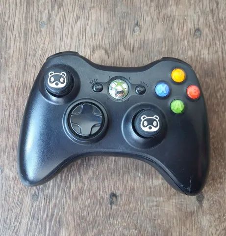 Controle Com e Sem Fio Preto Original Xbox 360 Usb Pc Gamer