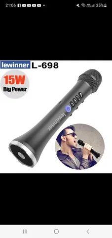 Microfone Karaokê Lewiner L-698