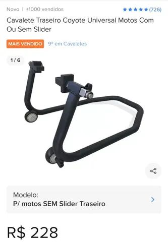 Cavalete traseiro para moto Coyote