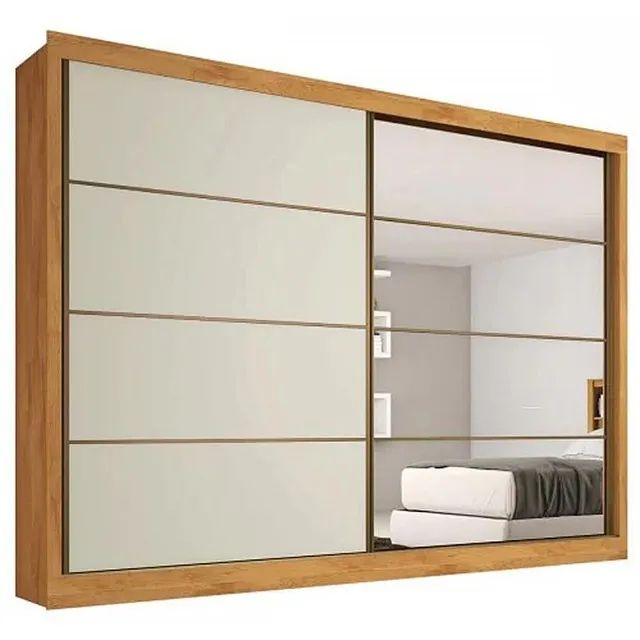 Guarda Roupa Verona Casal com Espelho 2 Portas 4 Gavetas Europa - Foto 2