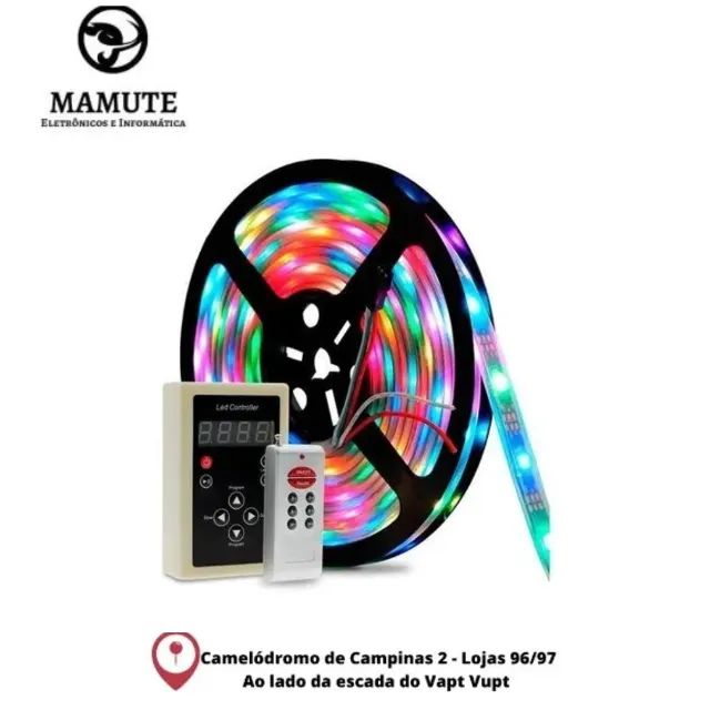 Fita Led Digital Colorida 3D C/ 133 Efeitos Ip67