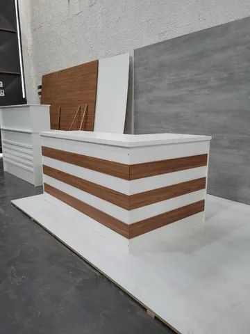 mesa L canelada branca - Foto 2