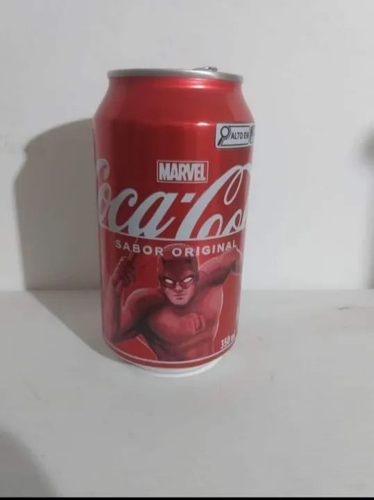 Latinha Coleção Marvel Coca Cola Demolidor - Higienizada - Foto 4