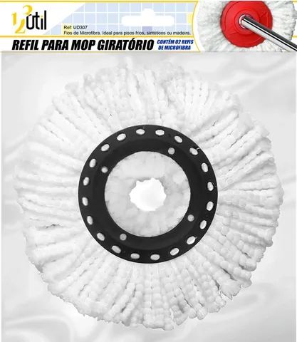 2 Refil Para Mop Giratório 360 Esfregão
