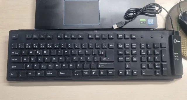Teclado Computador USB flexível emborrachado