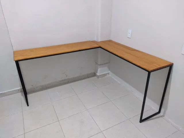 Mesa de Canto / Mesa em L estilo industrial - Foto 3