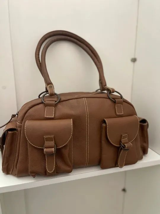 Bolsa de Ombro Marrom em Couro SIBERIAN 