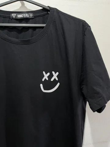 Camisa Preta Smile Branco - Foto 2