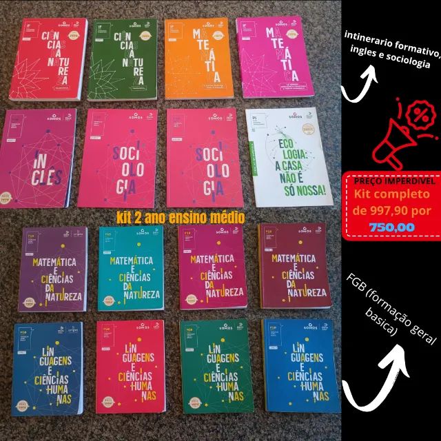 Kit Completo de Livros 2ª série Material didático ELEVA/SOMOS/AMPLIA conservado,usado 16un