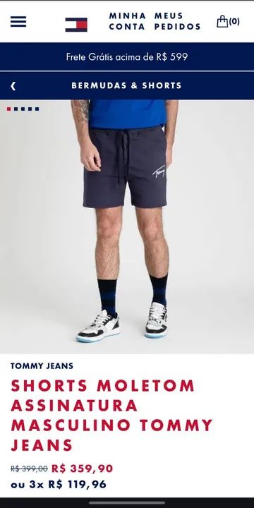 Bermuda Tommy Jeans Azul - Foto 4