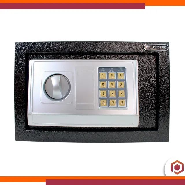 Cofre Eletrônico Digital Travas 20mm 6kg Novo 8l Chave Senha - Foto 3