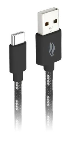 cabo revestido usb tipo c 1 metro 2a c3tech cb-c11gbk - Foto 2