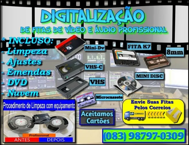 Digitalizamos Tudo Das Suas Fitinhas Para Sistemas Atuais. Leia a Descrição Desse Anuncio