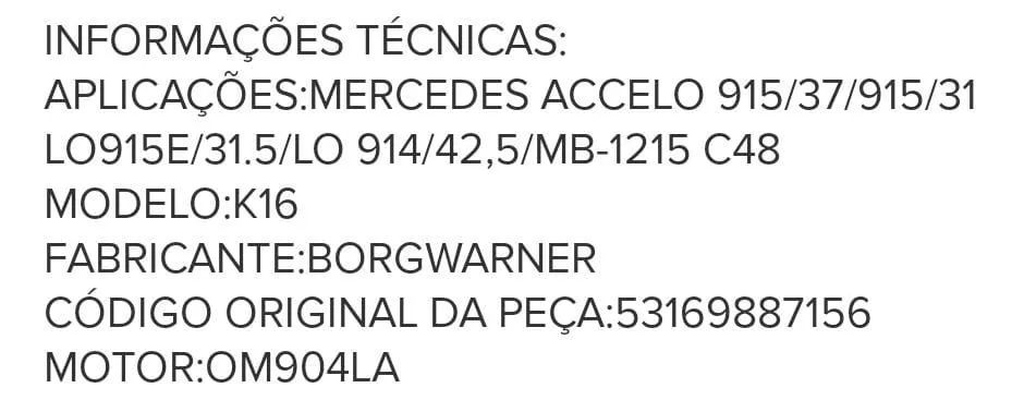 Turbina BorgWarner Original para Caminhão - Foto 4