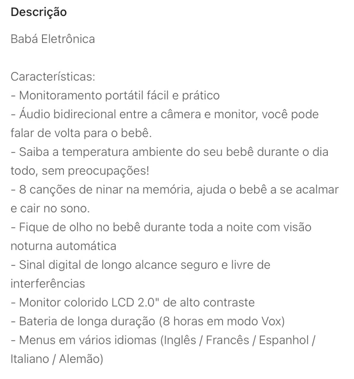 Babá Eletrônica com Monitoramento Completo
