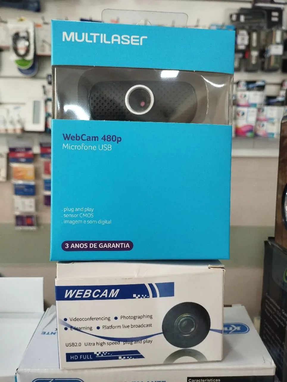 Webcam Multilaser com Microfone Nova