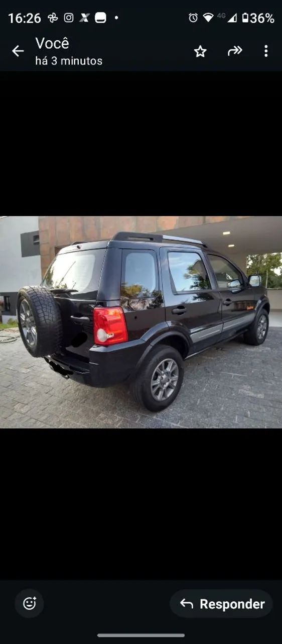 Ford Ecosport Freestyle XLT, modelo 2012, cor preta, ótimo estado. - Foto 4
