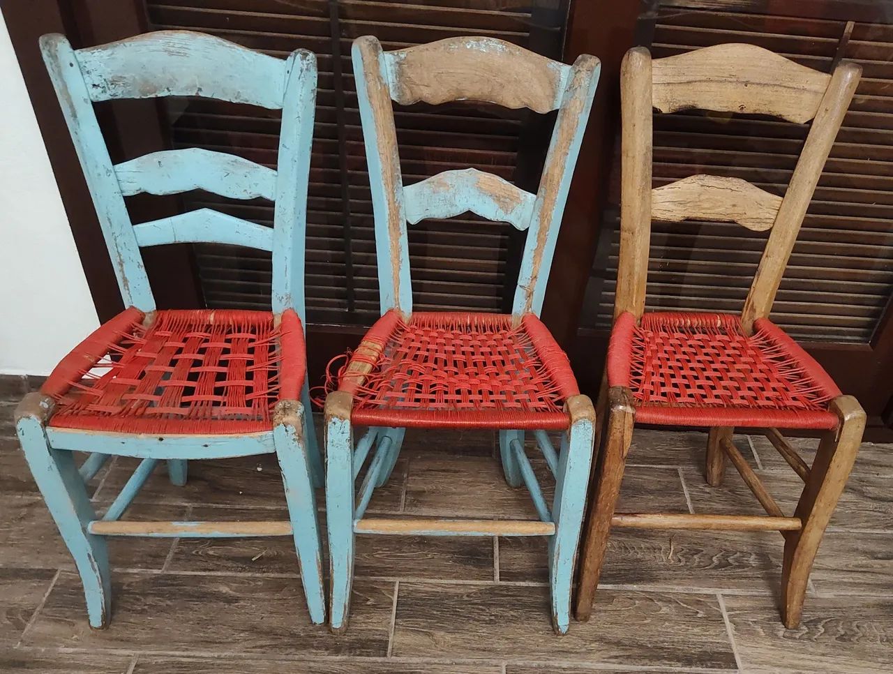 6 cadeiras rústicas anos 195064960529764481120