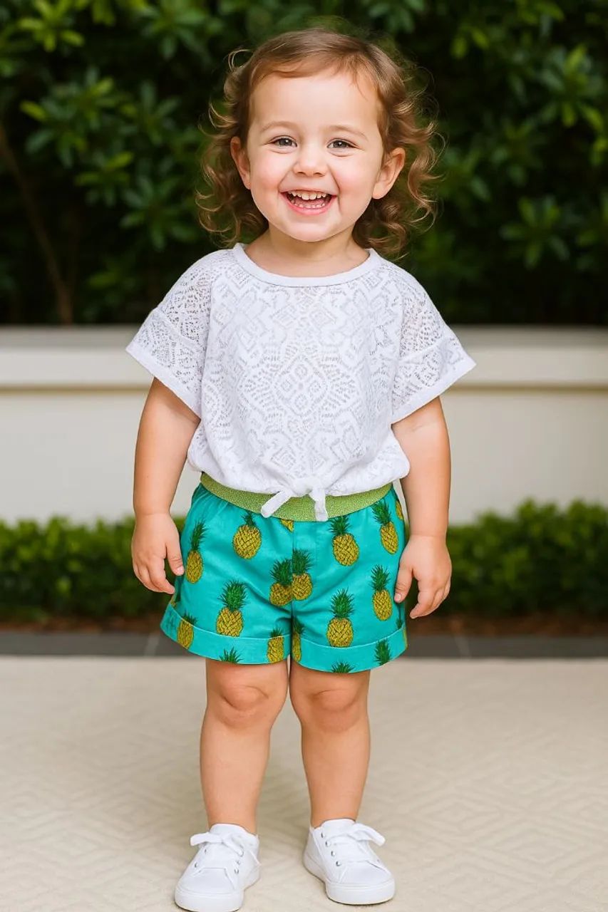 Conjunto infantil  Shorts Gap e Bata renda tam 3 T