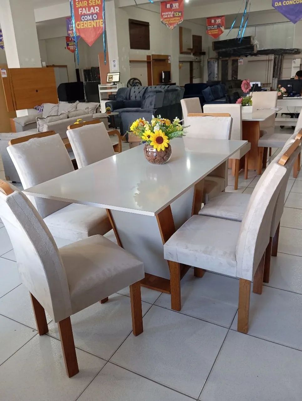 Mesa de Jantar Moderna com 6 Cadeiras - Foto 5