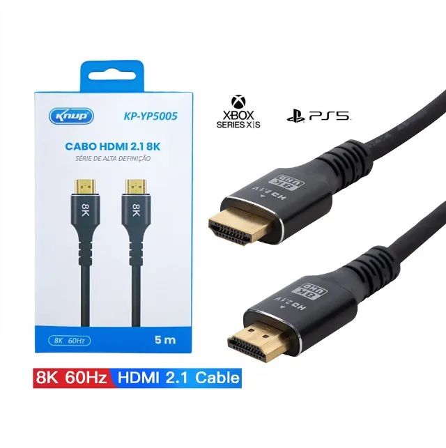 Cabo Hdmi 2.1 4k/120hz 48gbps 5m Knup