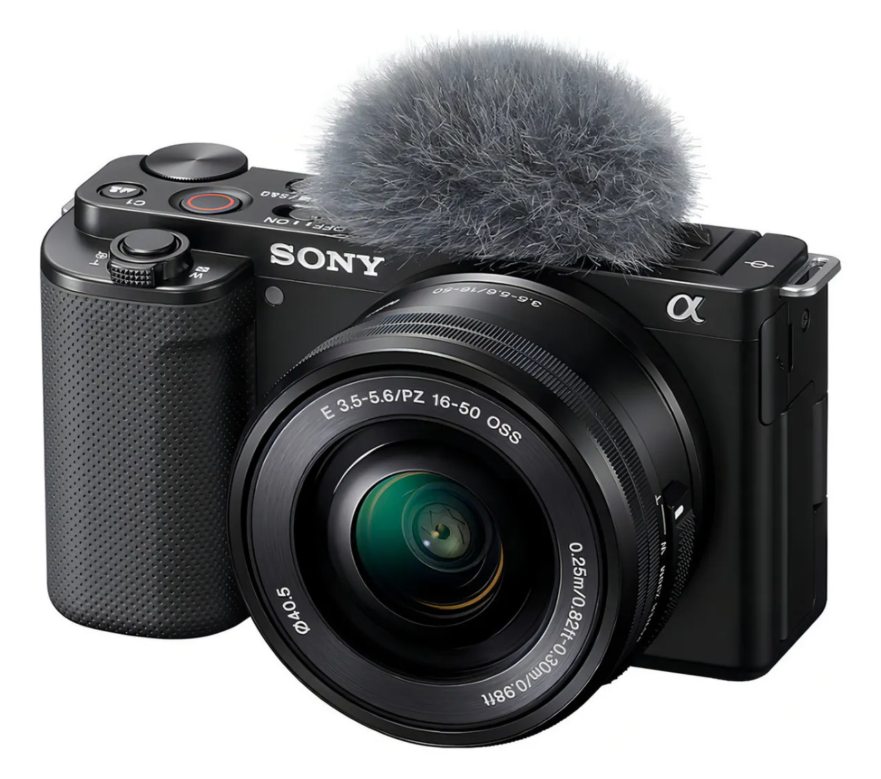 Câmera Sony Alpha ZV-E10 com Lente 16-50mm e Microfone