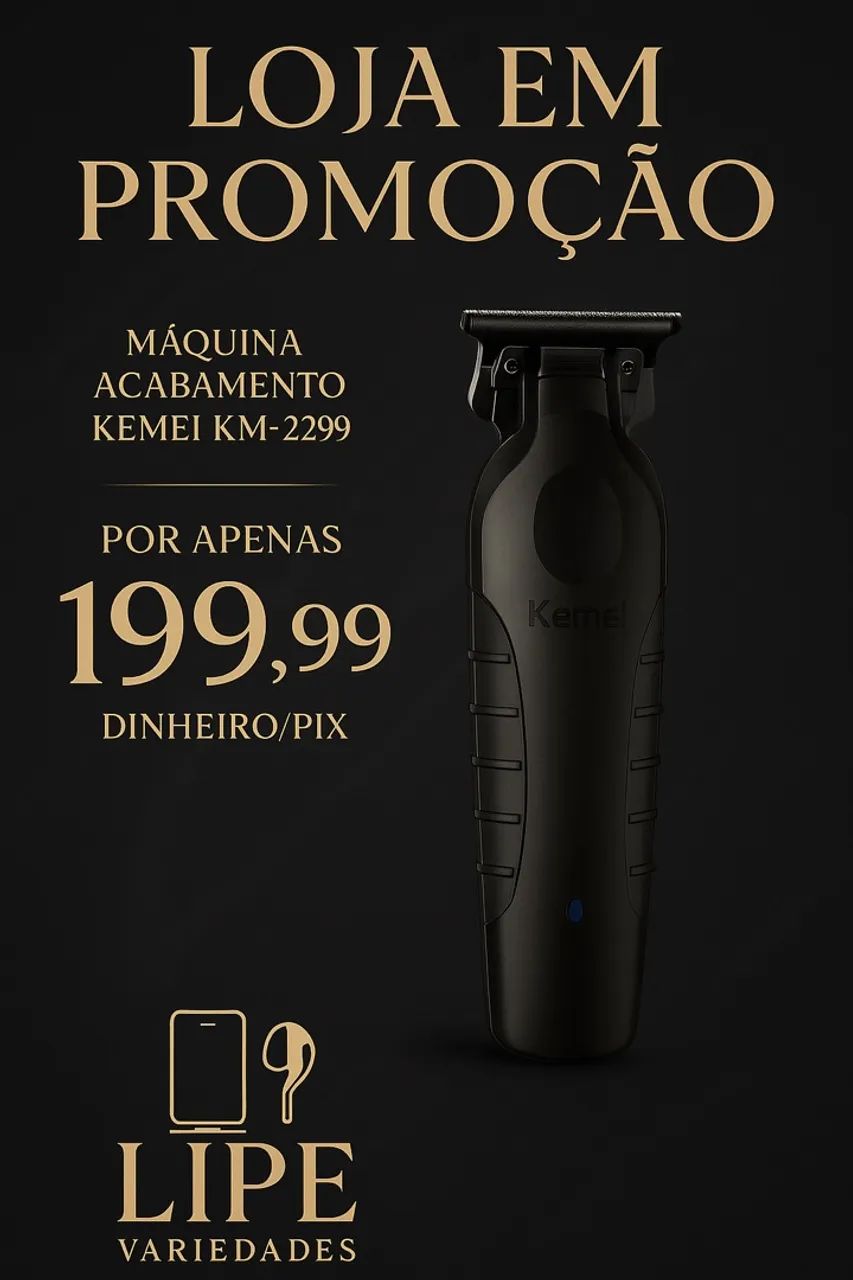 Máquina de Acabamento Kemei KM-2299 em Promoção!