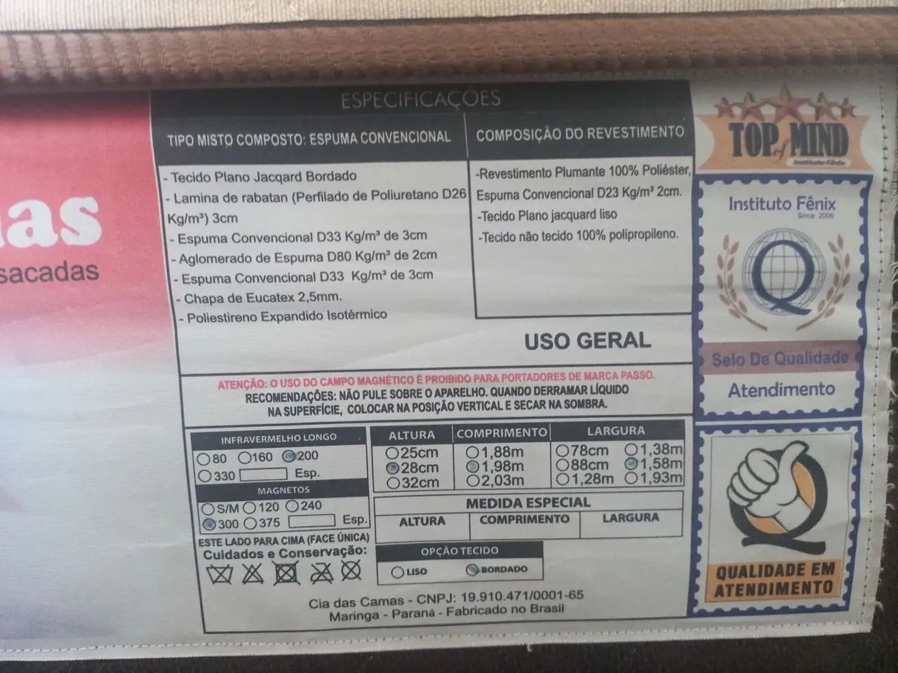 Colchão Terapeutico Magnético Com Vibro Massageador  - Foto 3