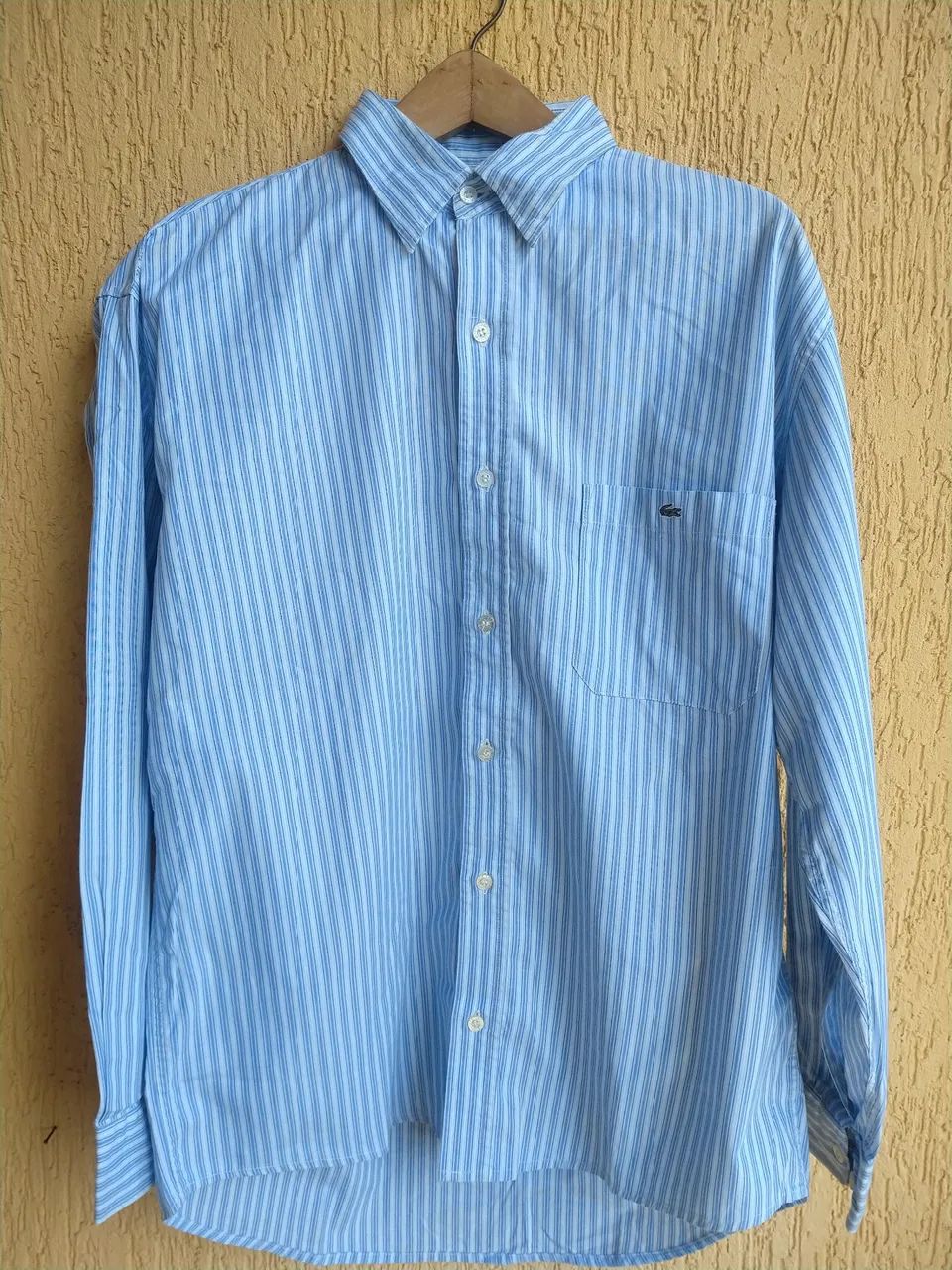 Camisa Lacoste Listrada Azul