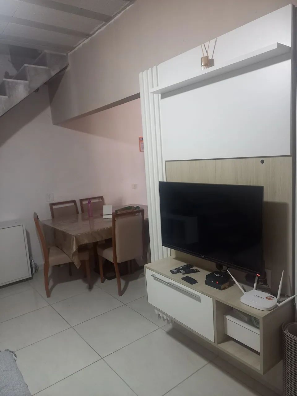 Painel de tv com led marcenaria 
