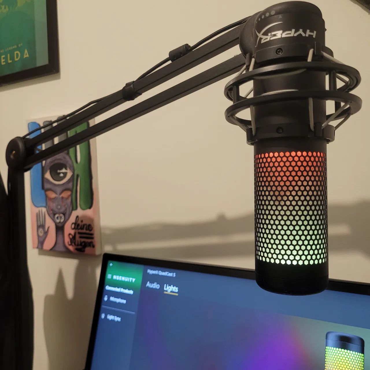 Microfone Hyperx Quadcast S C/ Suporte