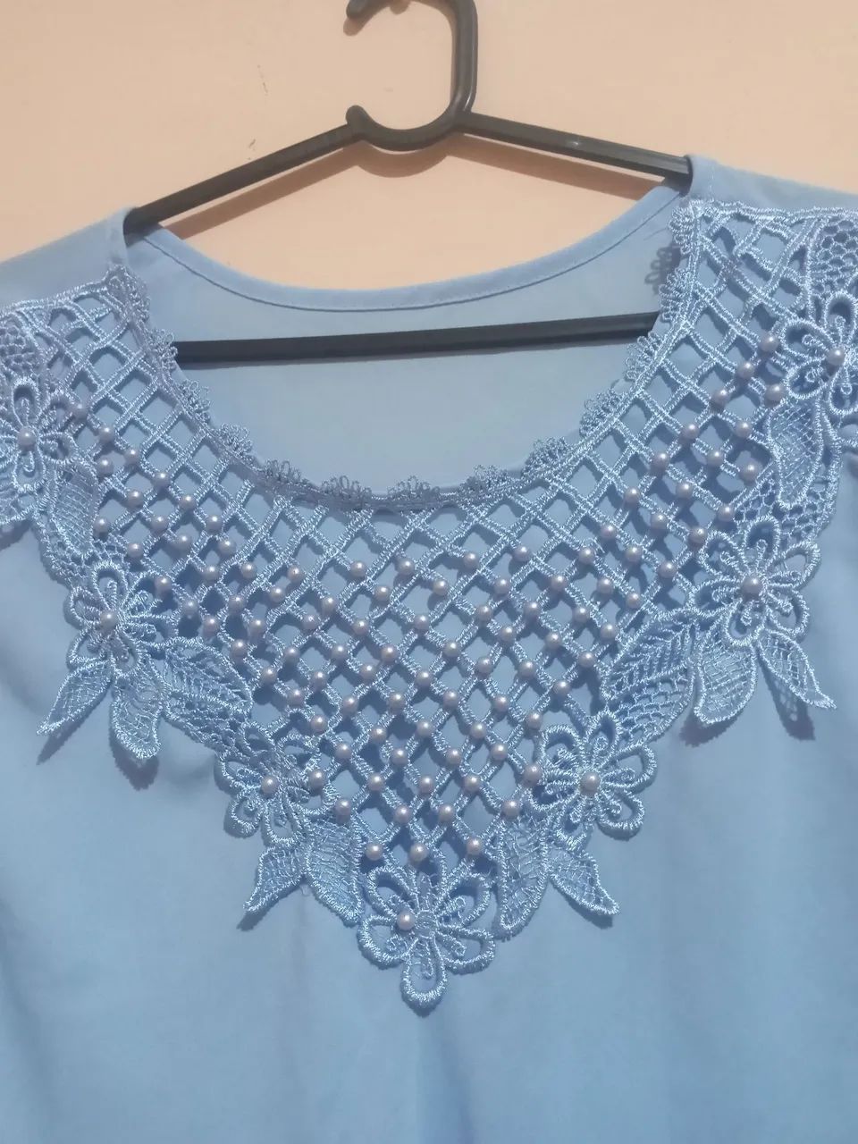 Blusa com pérolas (tam 42) - Foto 2