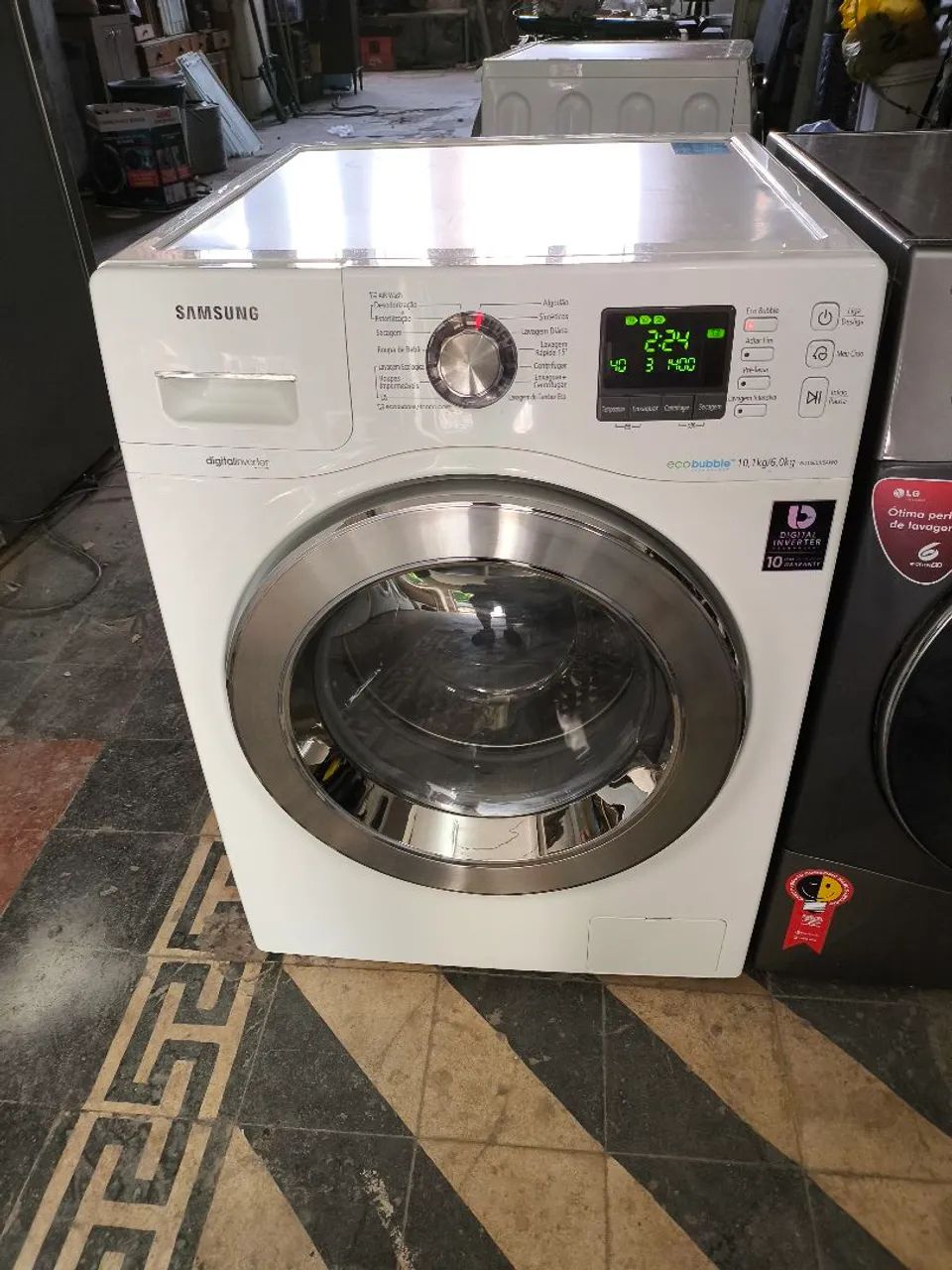  lava e seca samsung 10.1kg digital inverter nunca foi a conserto
