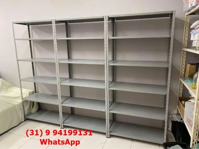 Estante Prateleira para Comércio e Lar Funda 40cm com Reforço Ômega - Entrega Grátis! Nova - Foto 2