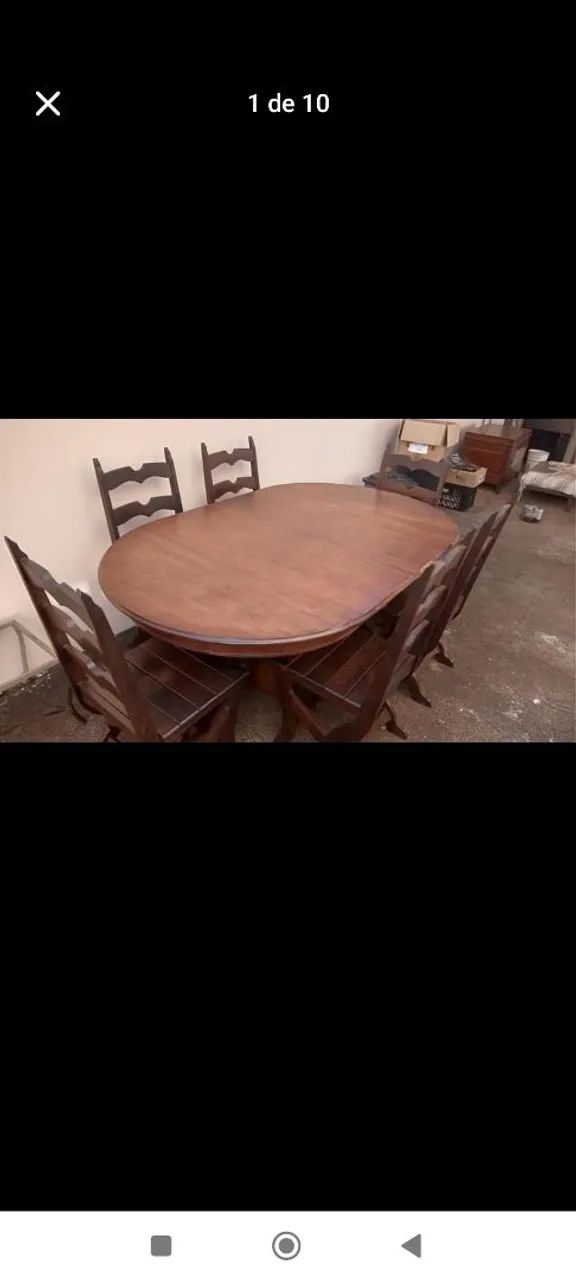 Mesa de Jantar de Madeira imbuia  - Foto 5