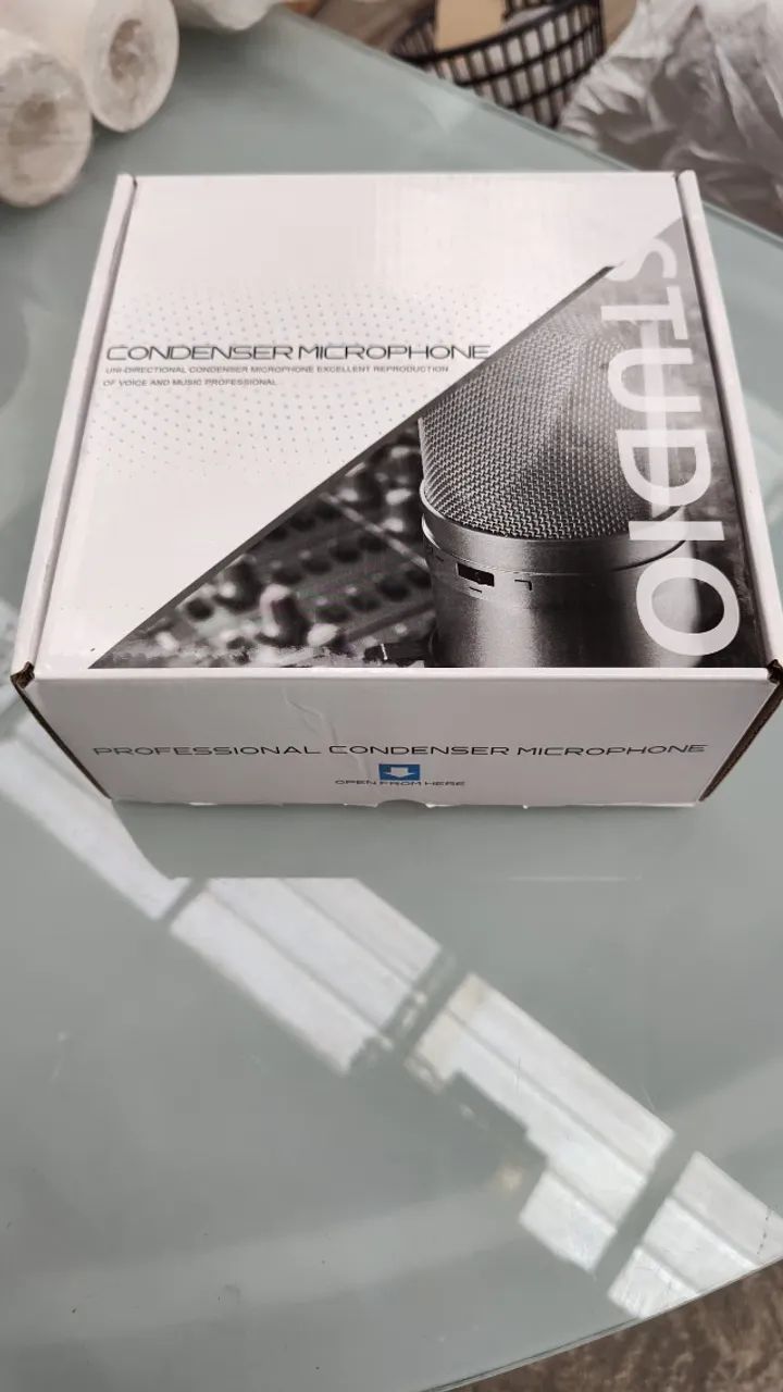 Microfone BM 8000 High Density Condesador de Altissima Prescisão Azul - Foto 5