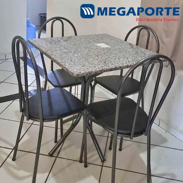 Mesa de Jantar 4 Cadeiras Tampo Granito (Novo) Entrega Grátis!