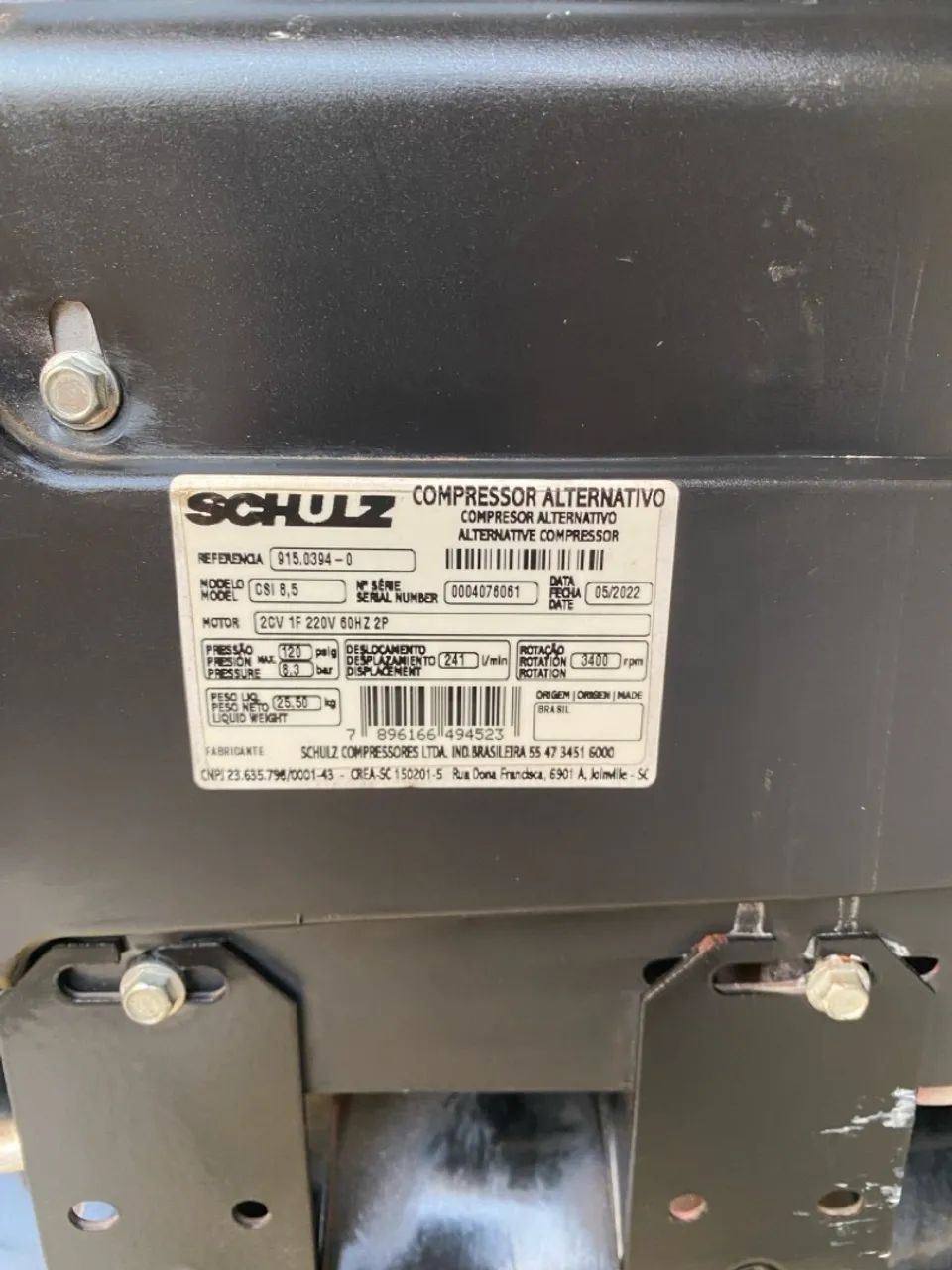 Compressor de ar Schulz CSI 8,5 - 24 Litros (12x no cartao) - Foto 2