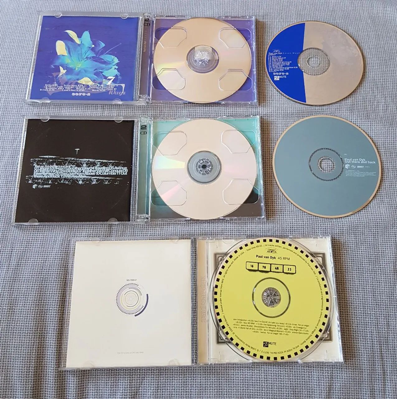 Coleçào CDs Paul Van Dyk - Seven Ways, Out There And Back, 45 RPM