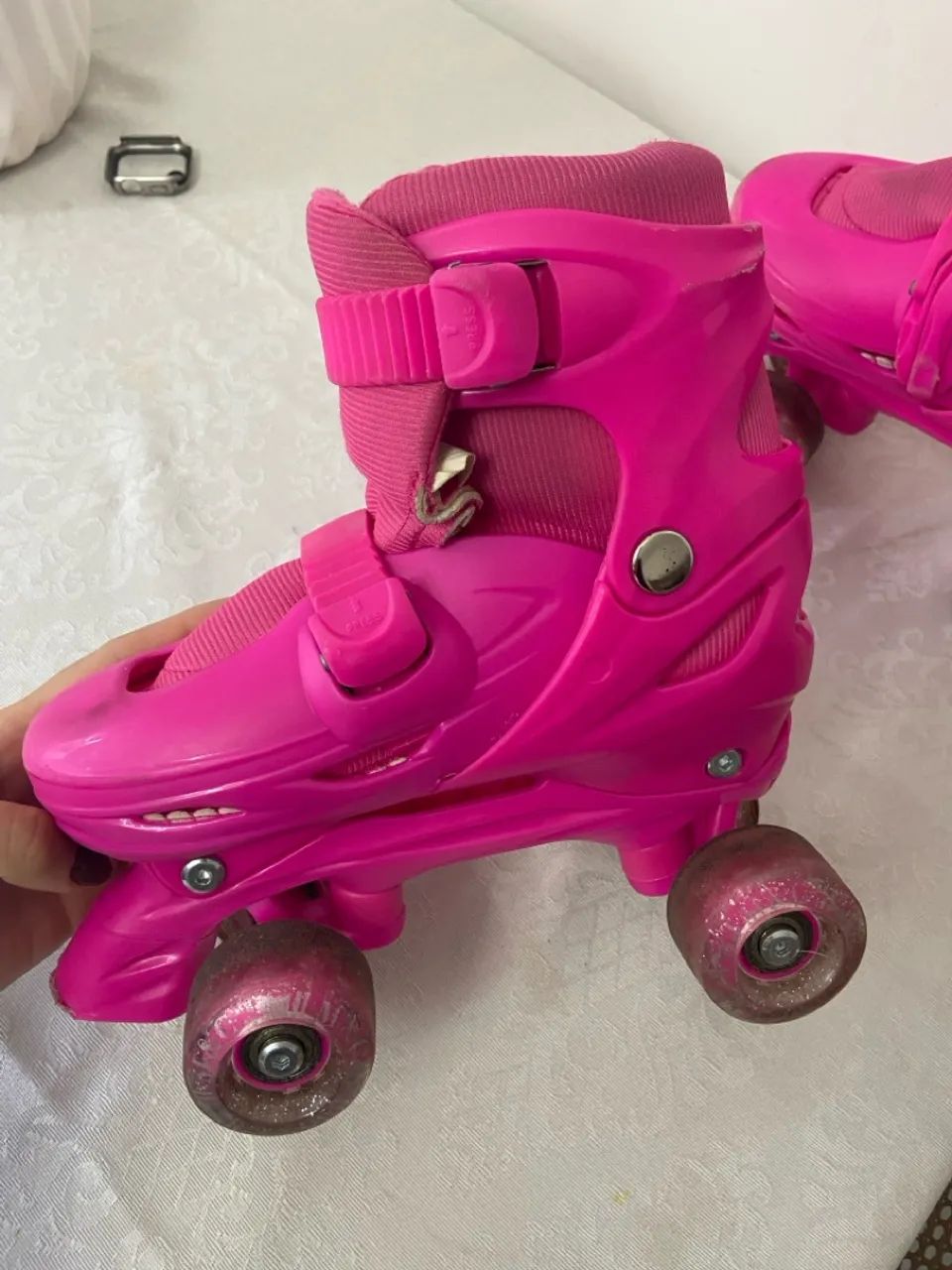 Patins Infantil Rosa M&C - número 32 - Foto 3