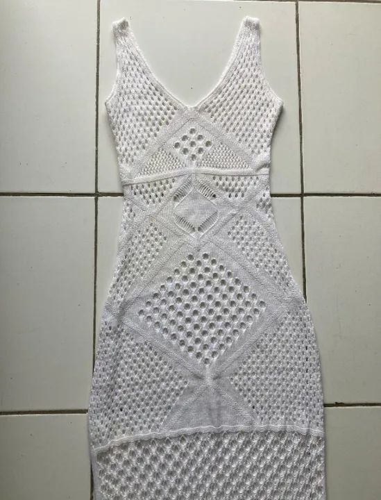 Vestido longo de crochê - Foto 3