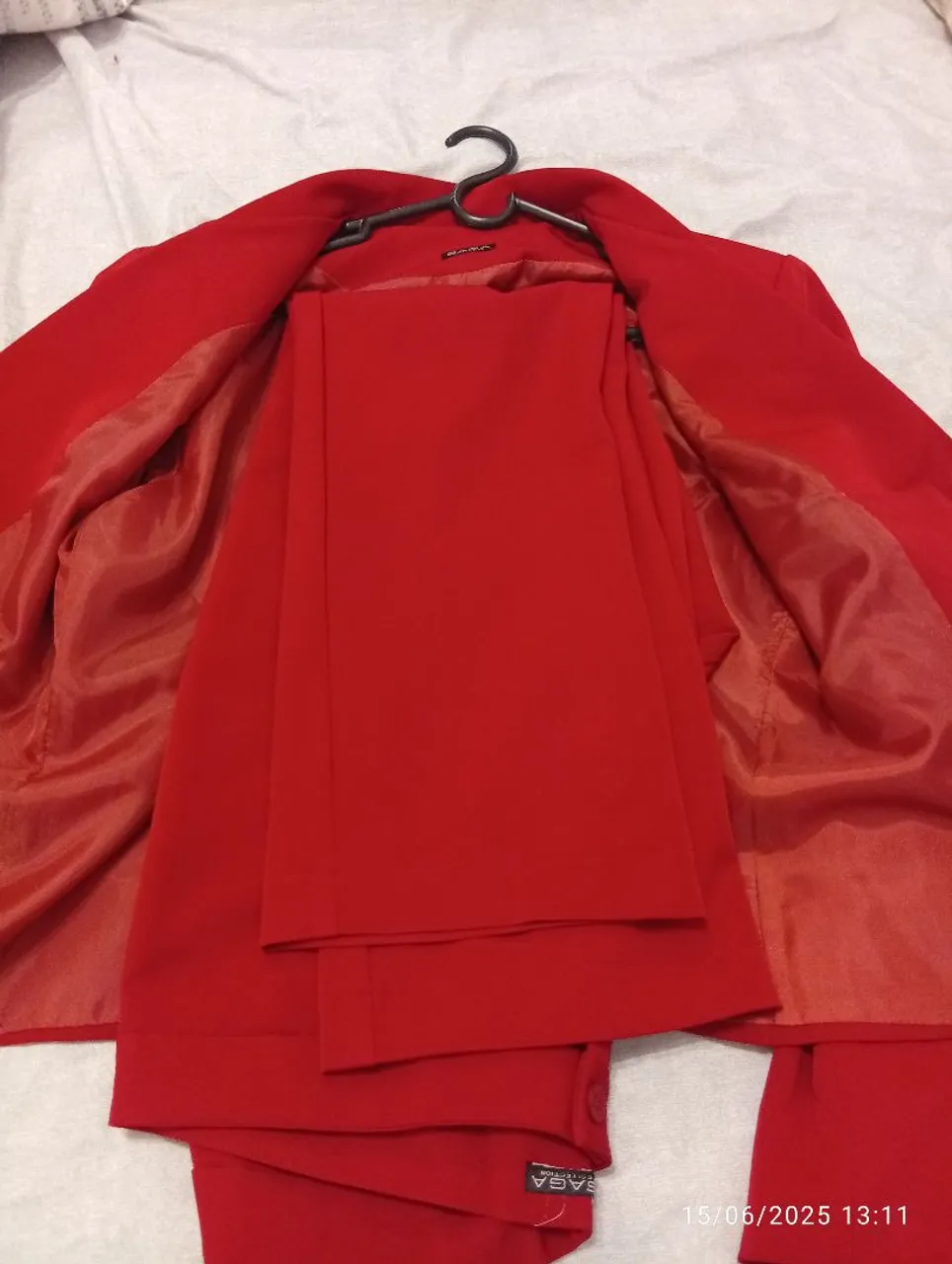 Conjunto Blazer e Calça Vermelho Elegante