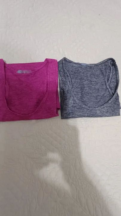 Camisetas academia P  Cinza e Rosa - Foto 4