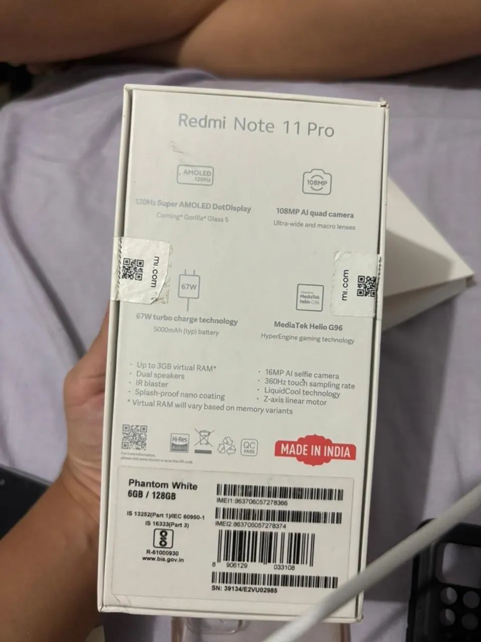 Xiaomi Redmi Note 11 Pro - 128GB - Phantom White - Foto 3