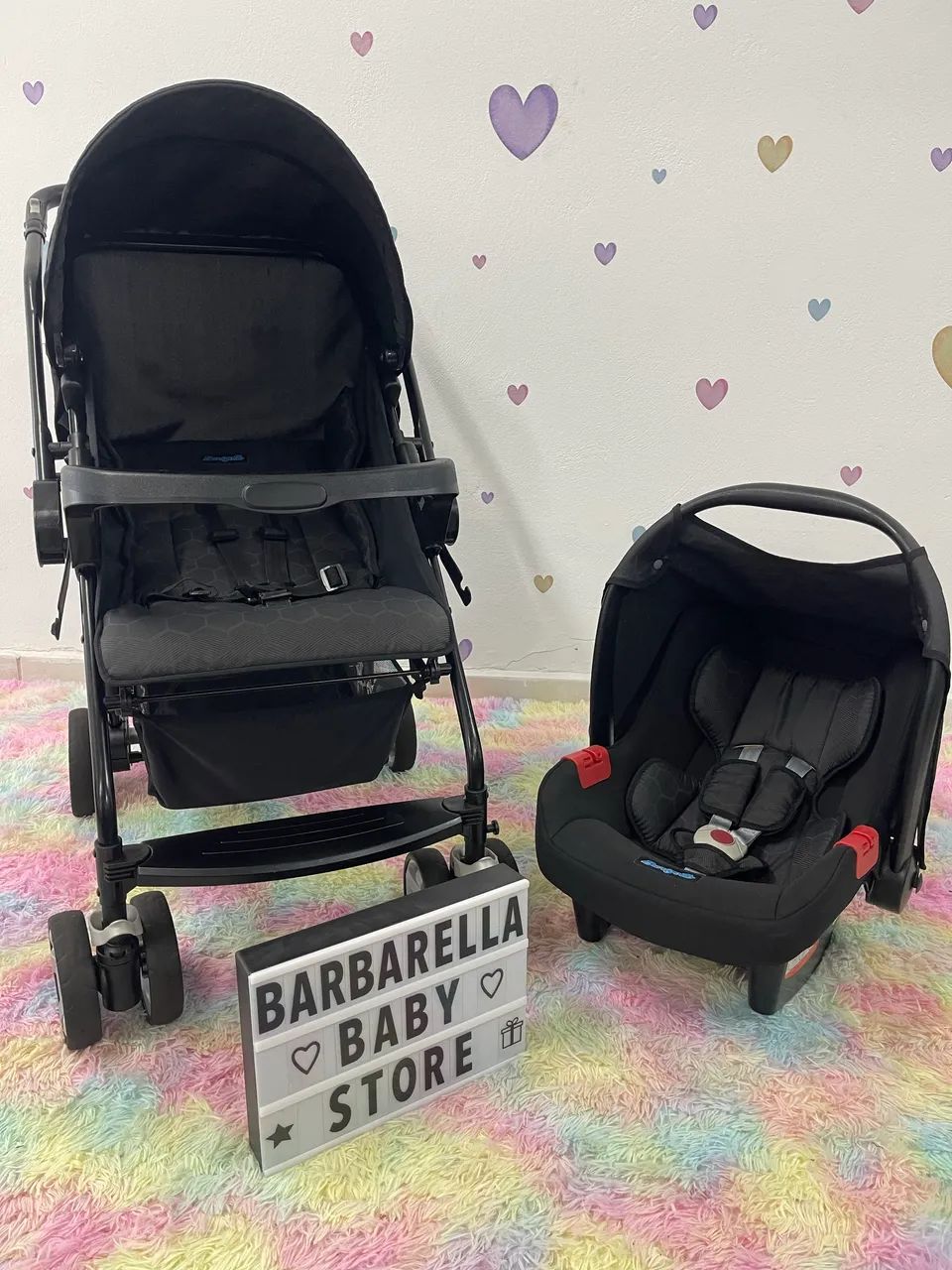 Carrinho de bebê e bebê conforto Burigotto Rio k