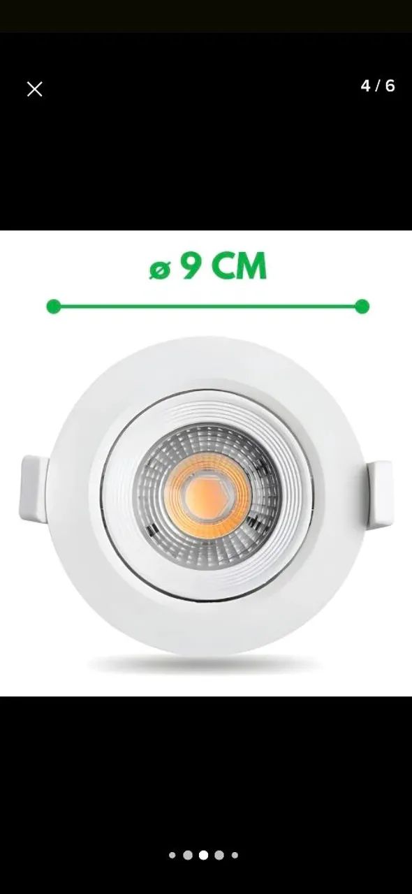 Spot led 7w 6500k redondo kit com 10 - Foto 4