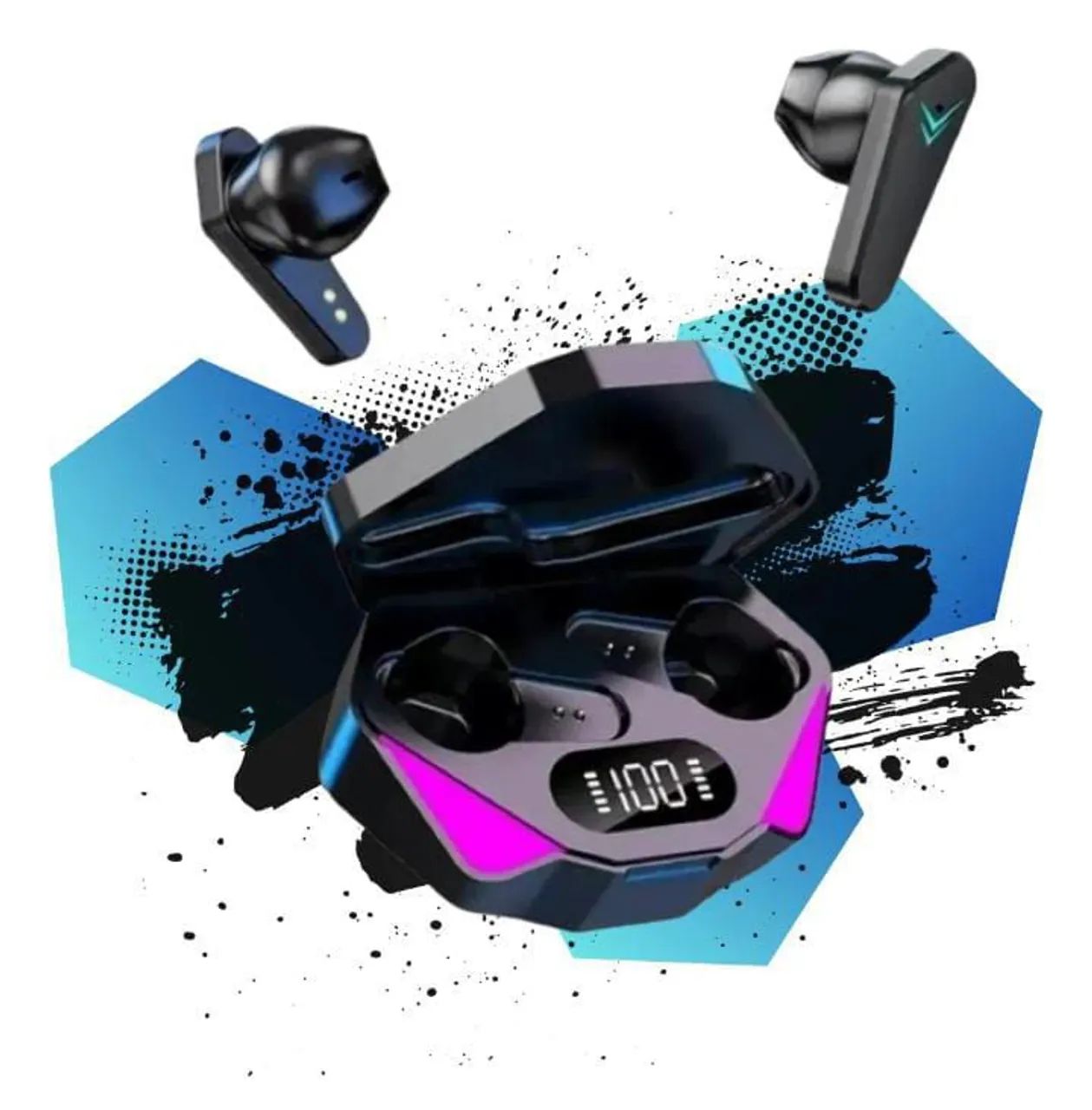 Fone De Ouvido Bluetooth TWS X15 Gamer Estéreo Led - Foto 2